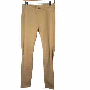 Uniqlo Ultra Stretch High Rise Denim Leggings in Khaki Tan, Size M 28"